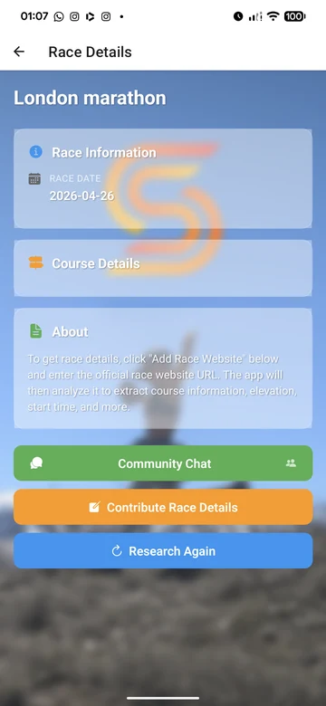 SCAMPR app: Research your race