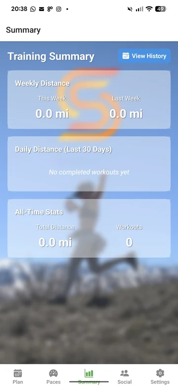 SCAMPR app: Training summary